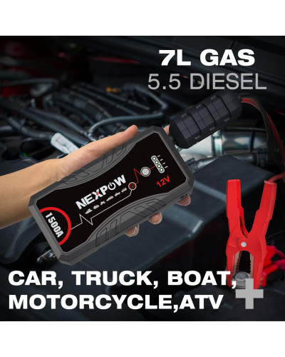 Пусковий пристрій NEXPOW Car Jump Starter, 1500A Peak Car Battery Jump Starter Q10S