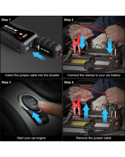 Пусковий пристрій NEXPOW Car Jump Starter, 1500A Peak Car Battery Jump Starter Q10S