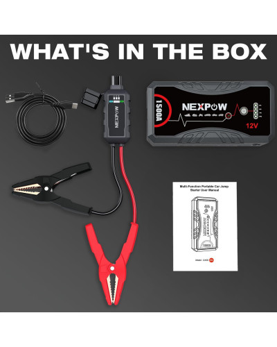 Пусковий пристрій NEXPOW Car Jump Starter, 1500A Peak Car Battery Jump Starter Q10S