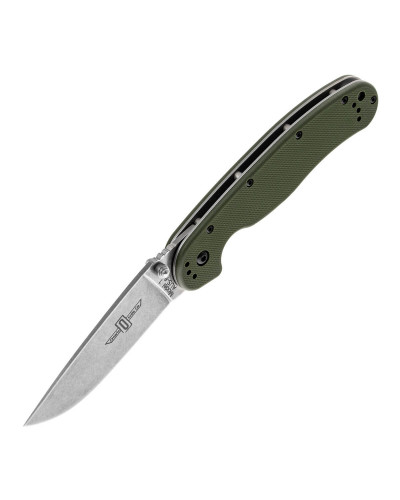 Складний ніж Ontario Rat 1 AUS-8 Foliage Green Stonewash (ON8874TC)