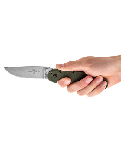 Складний ніж Ontario Rat 1 AUS-8 Foliage Green Stonewash (ON8874TC)