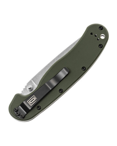 Складний ніж Ontario Rat 1 AUS-8 Foliage Green Stonewash (ON8874TC)