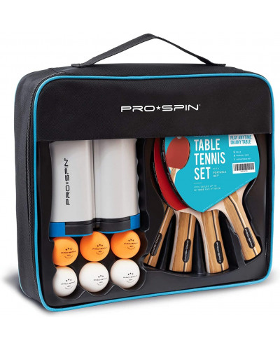 Набір для настільного тенісу з портативною сіткою PRO-SPIN All-in-One Portable Ping Pong Paddles Set