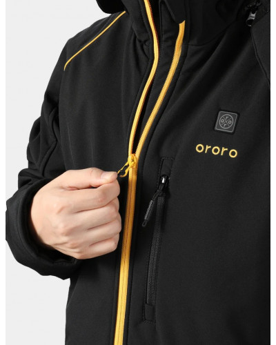 Куртка з електричним підігрівом Ororo Men's Classic Heated Jacket - Black & Gold