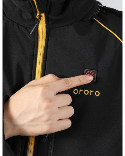 Куртка з електричним підігрівом Ororo Men's Classic Heated Jacket - Black & Gold