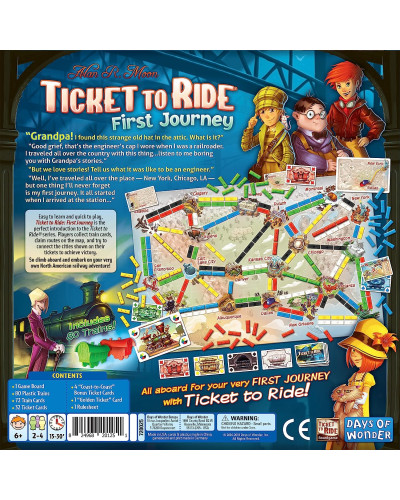 Настільна гра Ticket to Ride: First Journey Білет на поїзд: Перша подорож (ENG)