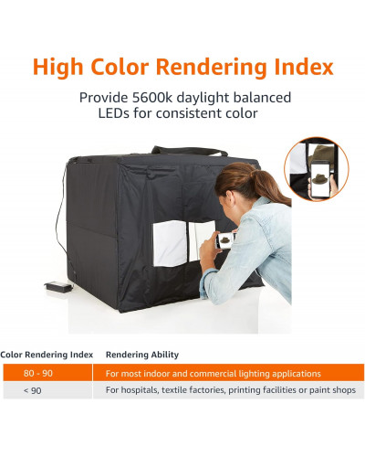 Photobox лайтбокс  Amazon Basics з Led підсвічуванням для предметної зйомки/макрозйомки