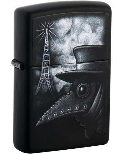 Запальничка Zippo Villain - Black Matte Plague of Disinformation
