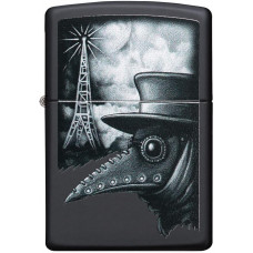 Запальничка Zippo Villain - Black Matte Plague of Disinformation
