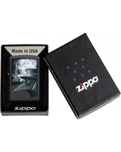 Запальничка Zippo Villain - Black Matte Plague of Disinformation