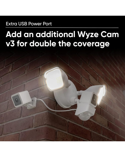 Камера відеоспостереження Wyze Cam Floodlight, зовнішнє використання, Wi-Fi камера, датчик руху
