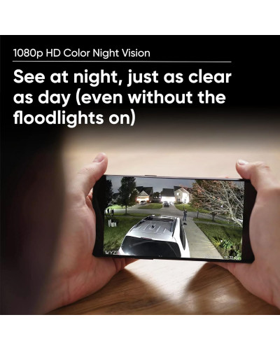 Камера відеоспостереження Wyze Cam Floodlight, зовнішнє використання, Wi-Fi камера, датчик руху