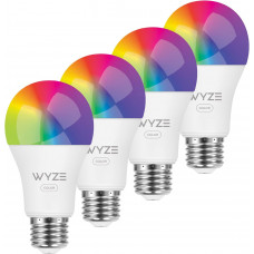 Набір розумних лампочок Wyze Bulb Color, 1100 Lumen WiFi RGB and Tunable White A19 Smart Bulb, Works with Alexa and Google Assistant, Four-Pack (4 шт)