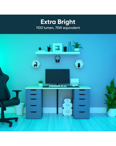 Набір розумних лампочок Wyze Bulb Color, 1100 Lumen WiFi RGB and Tunable White A19 Smart Bulb, Works with Alexa and Google Assistant, Four-Pack (4 шт)