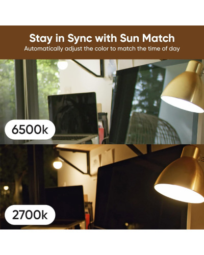 Набір розумних лампочок Wyze Bulb Color, 1100 Lumen WiFi RGB and Tunable White A19 Smart Bulb, Works with Alexa and Google Assistant, Four-Pack (4 шт)