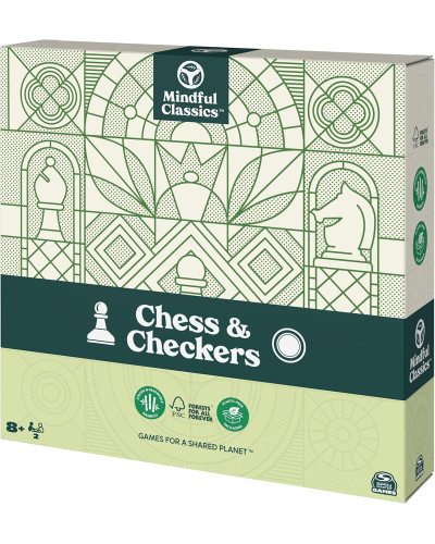 Настільна гра Mindful Classics "Чотири в ряд" з бамбука та переробленого пластику