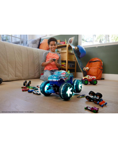 Машинка Хот Вілс Монстр Трак 1:15 Мега Рекс Monster Trucks Mega Wrex Hot Wheels HWW53