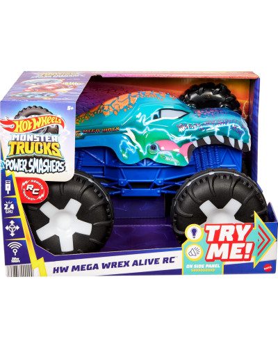 Машинка Хот Вілс Монстр Трак 1:15 Мега Рекс Monster Trucks Mega Wrex Hot Wheels HWW53