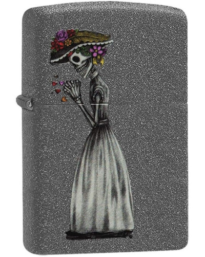 Набір з 2 запальничок Zippo Skeleton Flowers Iron Stone