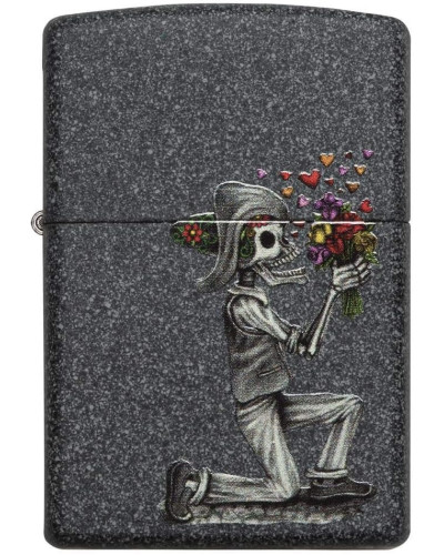 Набір з 2 запальничок Zippo Skeleton Flowers Iron Stone
