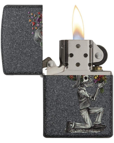 Набір з 2 запальничок Zippo Skeleton Flowers Iron Stone