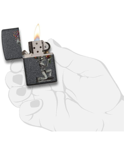 Набір з 2 запальничок Zippo Skeleton Flowers Iron Stone