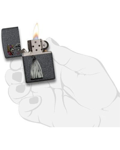Набір з 2 запальничок Zippo Skeleton Flowers Iron Stone