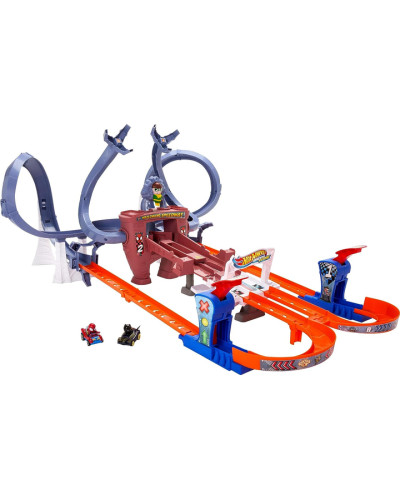 Трек Хот Вілс Людина-Павук проти Чорної Пантери Hot Wheels Marvel Spider-Man Mattel HTM08