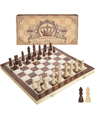 Шаховий набір AMEROUS Magnetic Wooden Chess Set, 38 см