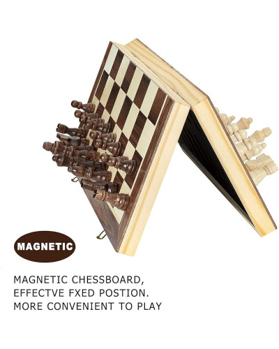 Шаховий набір AMEROUS Magnetic Wooden Chess Set, 38 см