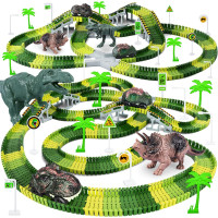 Конструктор Автомобільний трек Динопарк Dinosaur Toys Road Race Track Playset – 252 деталей для захопливої гри