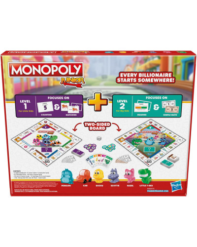 Настільна гра Hasbro Gaming Monopoly Junior (2 в 1)  на англійській мові EN