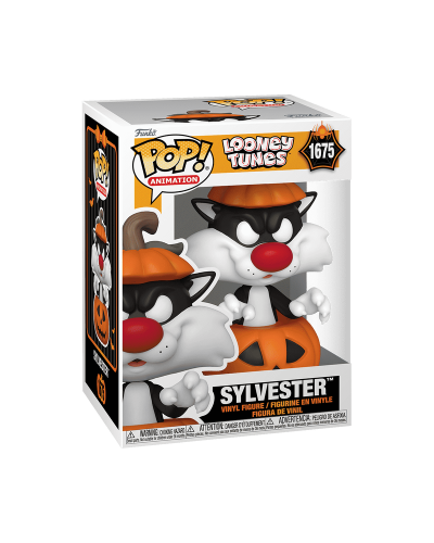 Колекційна фігурка Funko Pop! Sylvester у костюмі гарбуза – святкова фігурка з Looney Tunes Колекційна фігурка Funko Pop! Sylvester у костюмі гарбуза – святкова фігурка з Looney Tunes