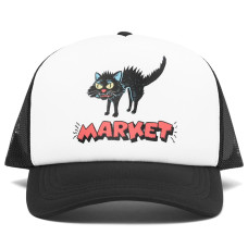 Кепка Market MARKET Very Superstitious Trucker Hat (біло-чорна)