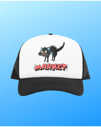 Кепка Market MARKET Very Superstitious Trucker Hat (біло-чорна)