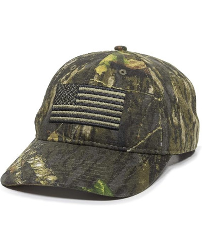 Кепка Mossy Oak USA American Flag Camo – Регульована бейсболка для чоловіків і жінок