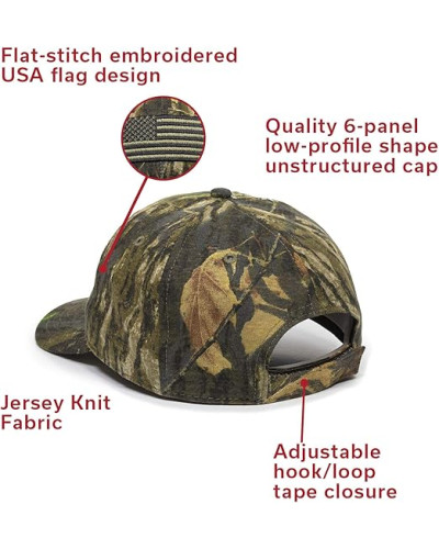 Кепка Mossy Oak USA American Flag Camo – Регульована бейсболка для чоловіків і жінок Кепка Mossy Oak USA American Flag Camo – Регульована бейсболка для чоловіків і жінок