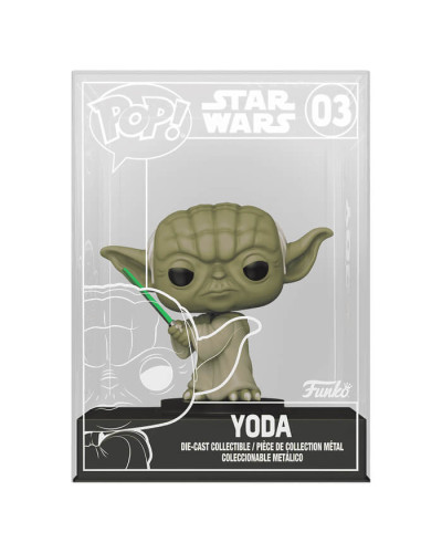 Ігрова фігурка Funko Pop! Металевий Yoda зі світловим мечем (Die-Cast) - Йода (85192)