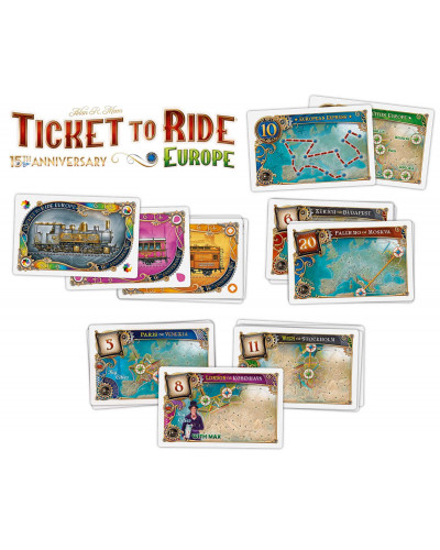 Настільна гра Ticket to Ride: Europe – 15th Anniversary / Квиток на Потяг: Європа – 15-е Ювілейне Видання