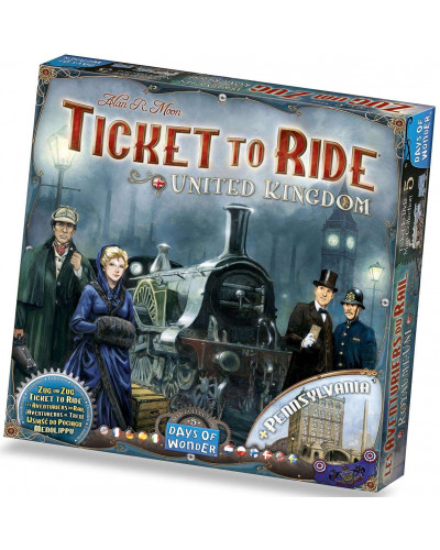 Настільна гра Ticket to Ride: United Kingdom + Pennsylvania - Квиток на Потяг: Об'єднане Королівство + Пенсильванія